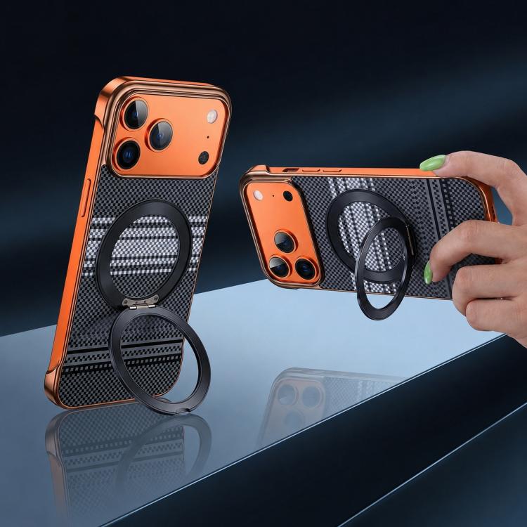 Custodia magnetica in Kevlar per iPhone 15 con rotazione 360°