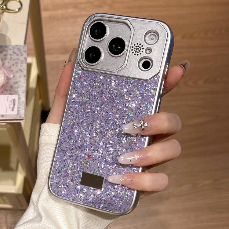 Custodia in PC con paillettes per iPhone 17 Pro Max
