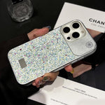 Custodia PC con paillettes a stelle per iPhone 16 Pro
