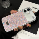 Custodia PC con paillettes a stelle per iPhone 16 Pro