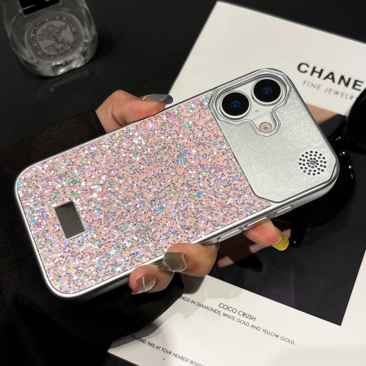 Custodia PC con paillettes a stelle per iPhone 16 Pro