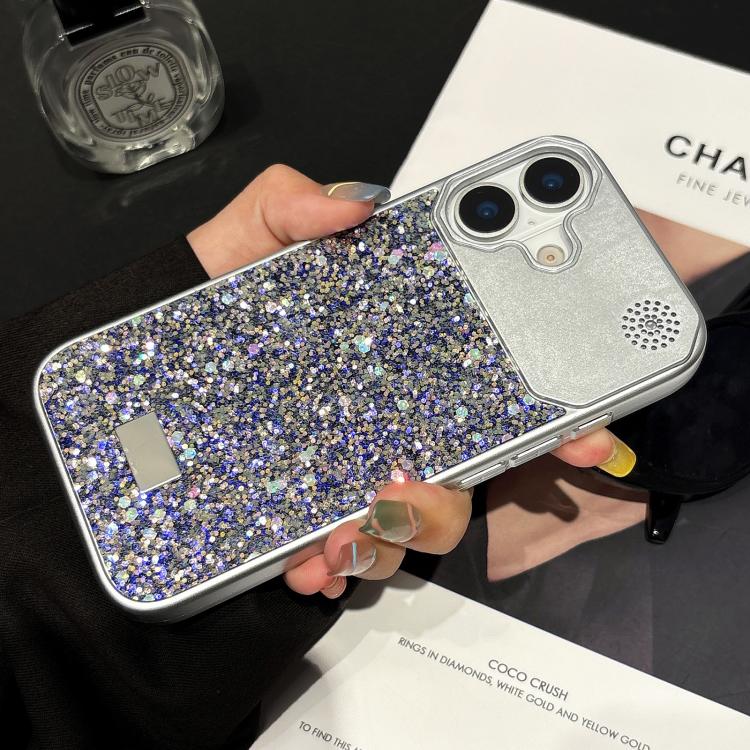 Custodia PC con paillettes a stelle per iPhone 16 Pro