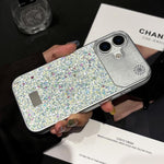 Custodia PC con paillettes a stelle per iPhone 16 Pro