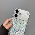 Custodia PC con paillettes a stelle per iPhone 16 Pro