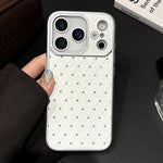 Custodia in ecopelle con texture a griglia per iPhone 17 Pro Max