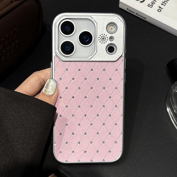 Custodia in ecopelle con texture a griglia per iPhone 17 Pro Max
