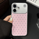 Custodia in ecopelle con texture a griglia per iPhone 17 Pro Max