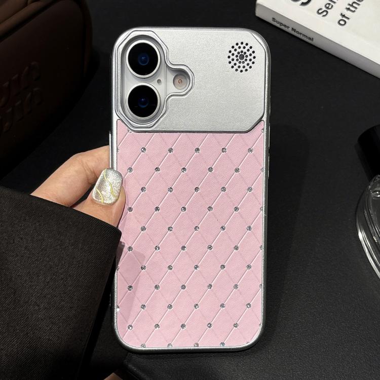 Custodia in ecopelle con texture a griglia per iPhone 17 Pro Max