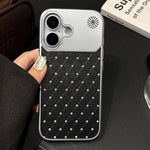 Custodia in ecopelle con texture a griglia per iPhone 17 Pro Max