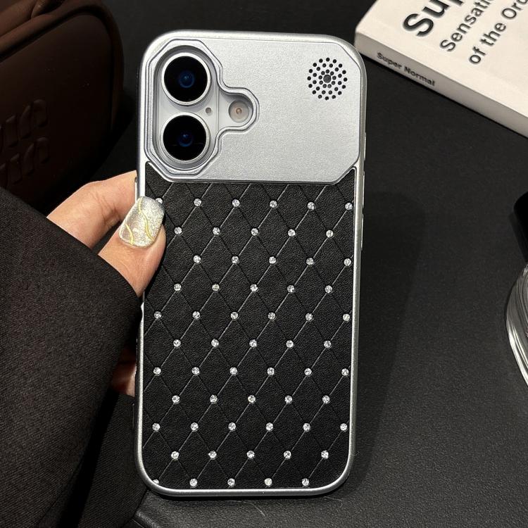 Custodia in ecopelle con texture a griglia per iPhone 17 Pro Max