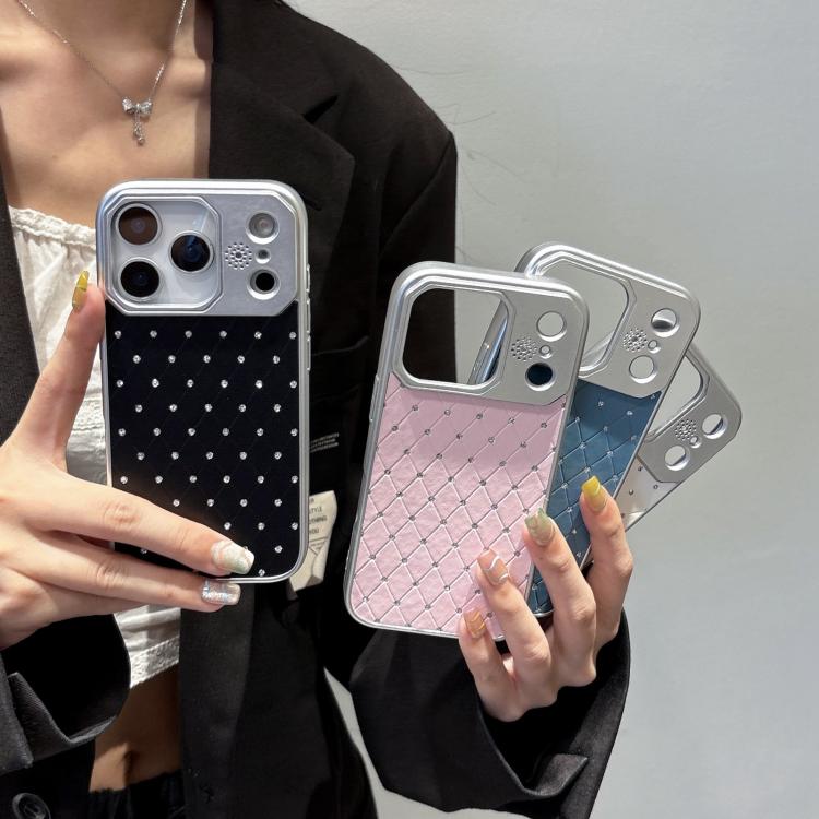 Custodia in ecopelle con texture a griglia per iPhone 17 Pro Max