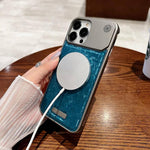 Custodia magnetica effetto pelle 3D per iPhone 12 Pro
