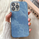 Custodia TPU effetto denim per iPhone 17 Pro Max