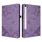 Custodia tablet in ecopelle con motivo floreale per Galaxy Tab S10 Lite, S10 /