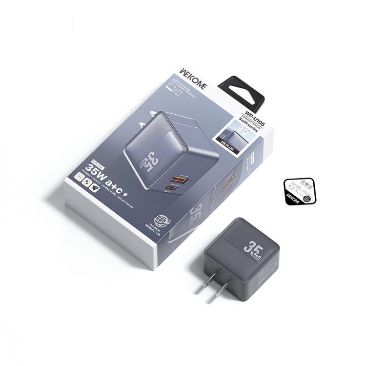 Caricabatterie rapido WK WP-U105 35W USB-C e USB-A