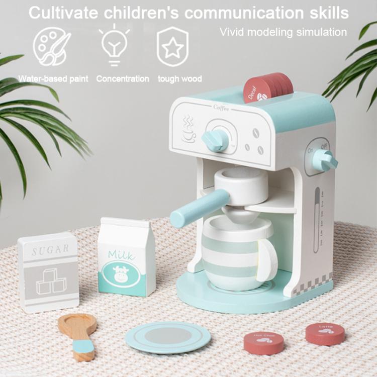 Macchina da caffè giocattolo in legno per bambini