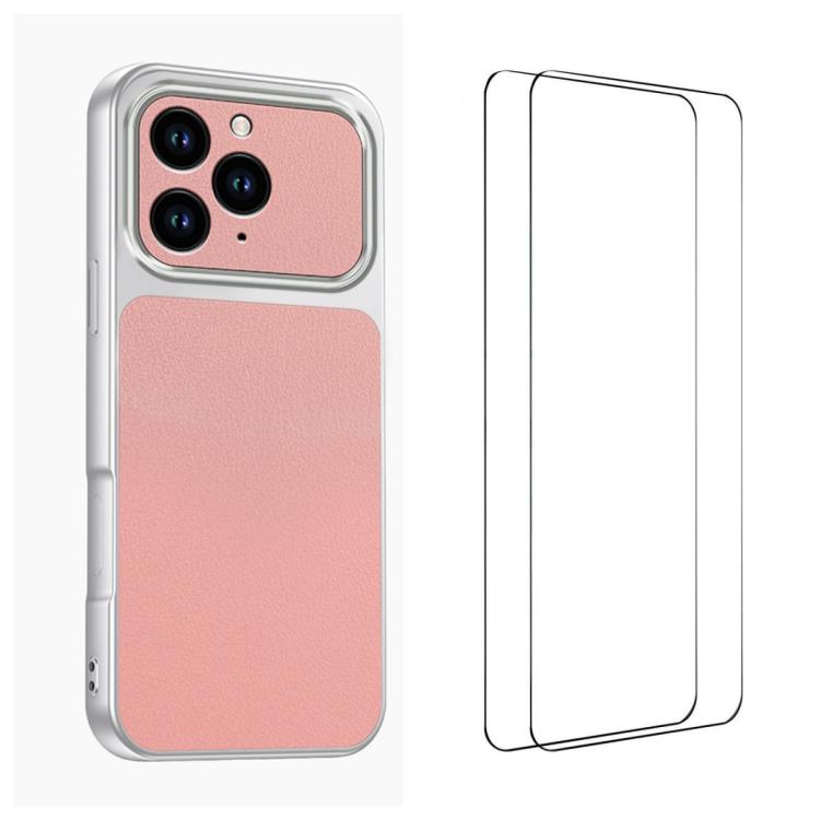 Custodia TPU effetto pelle con pellicole per iPhone 11 Pro Max