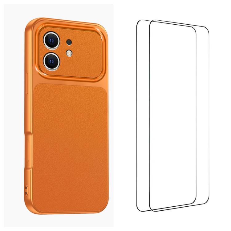 Custodia TPU effetto pelle con pellicole per iPhone 11 Pro Max