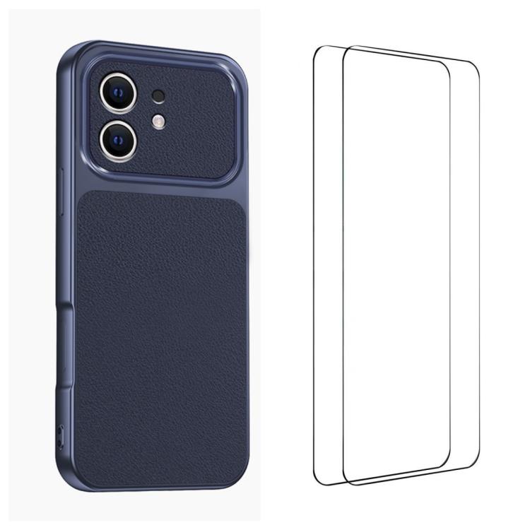 Custodia TPU effetto pelle con pellicole per iPhone 11 Pro Max