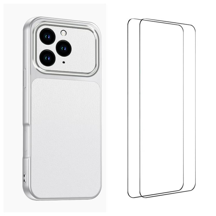 Custodia TPU effetto pelle con pellicole per iPhone 11 Pro Max