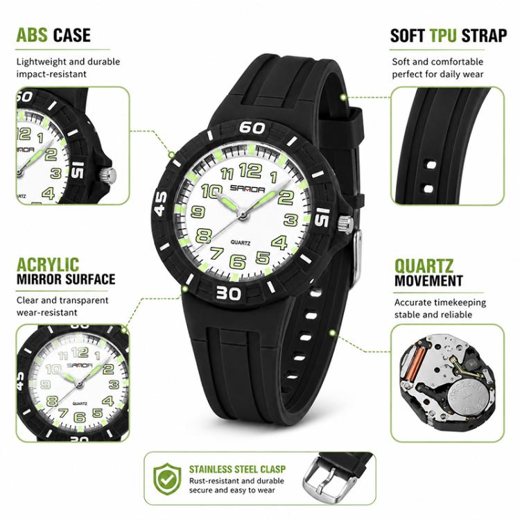 Orologio per bambini SANDA 6386 impermeabile 5 ATM