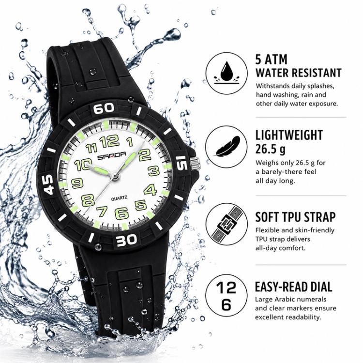 Orologio per bambini SANDA 6386 impermeabile 5 ATM