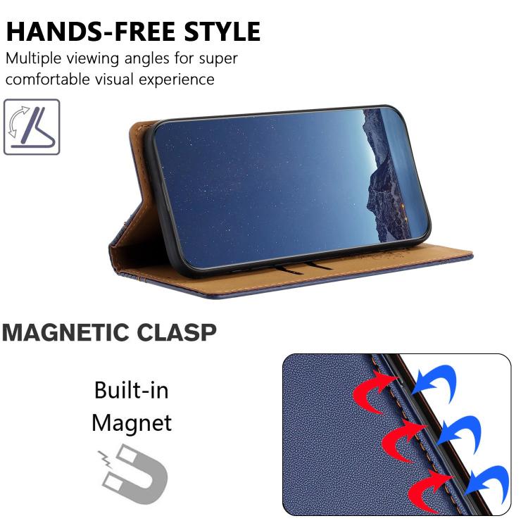 Custodia portafoglio in ecopelle per iPhone 13 Pro