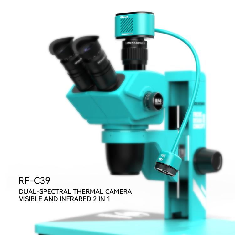 RF4 RF-C39 2 in 1 Termocamera a doppio spettro visibile e infrarosso 4K per il rilevamento di guasti su PCB, RF-C39