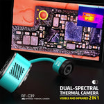 RF4 RF-C39 2 in 1 Termocamera a doppio spettro visibile e infrarosso 4K per il rilevamento di guasti su PCB, RF-C39