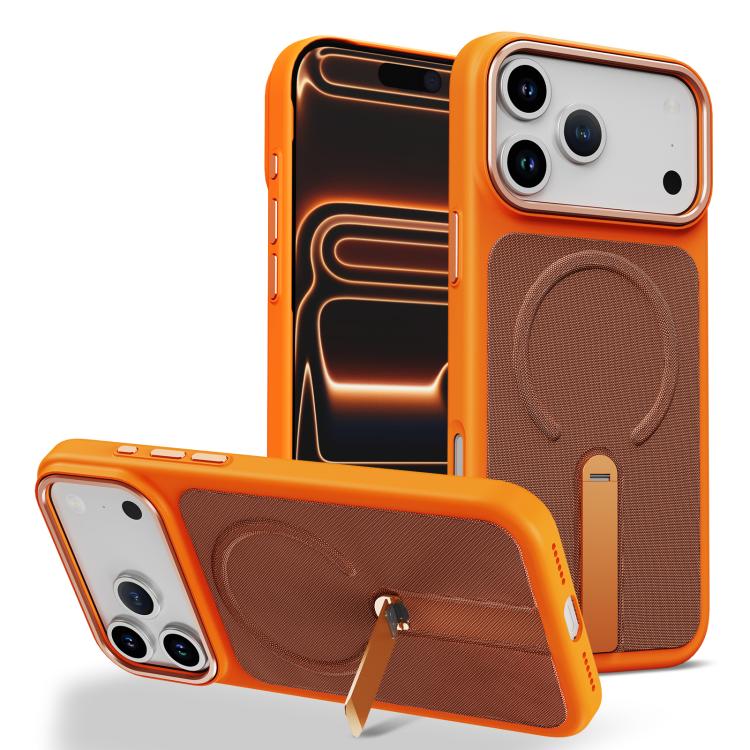 Custodia per telefono magnetica con supporto girevole in tessuto tecnico, For iPhone 18 Pro / 17 Pro, For iPhone 18 Pro Max / 17 Pro Max, For iPhone 17e / 16e