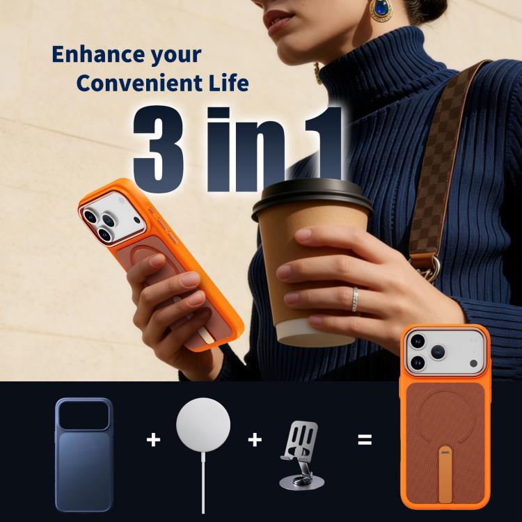 Custodia magnetica con supporto girevole per iPhone 16