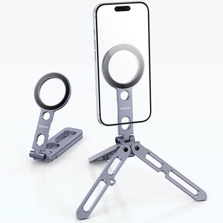 Supporto magnetico da tavolo per selfie stick per telefono Yesido C231, treppiede pieghevole portatile in lega di alluminio Yesido C231