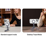 Supporto magnetico da tavolo per selfie stick per telefono Yesido C231, treppiede pieghevole portatile in lega di alluminio Yesido C231