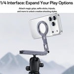 Supporto magnetico da tavolo per selfie stick per telefono Yesido C231, treppiede pieghevole portatile in lega di alluminio Yesido C231
