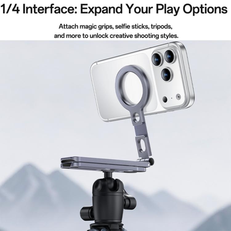 Supporto magnetico da tavolo per selfie stick per telefono Yesido C231, treppiede pieghevole portatile in lega di alluminio Yesido C231