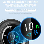 Ventilatore portatile ad alta velocità F5 con funzione di nebulizzazione e display a LED.