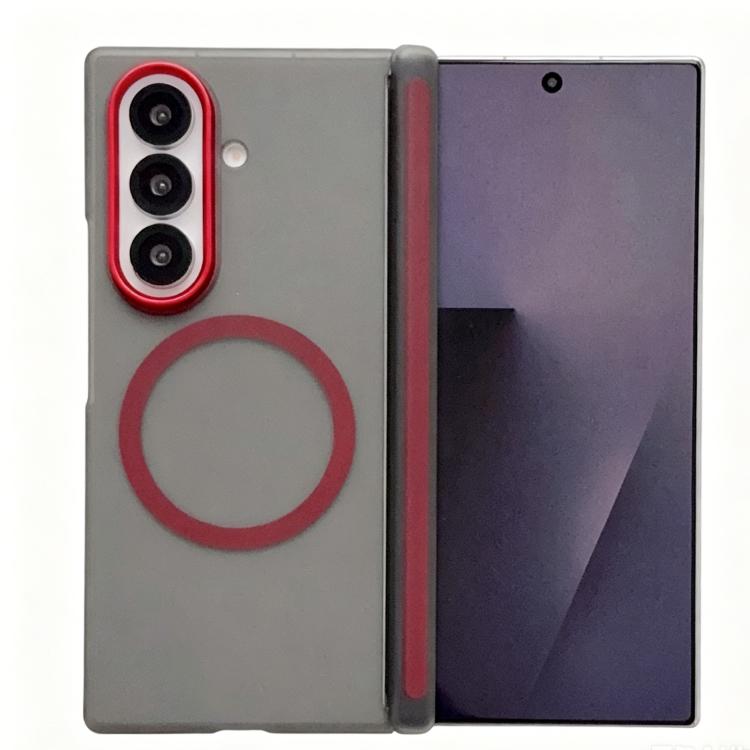 Custodia magnetica satinata con protezione obiettivo per Galaxy Z Fold6 e Fold5