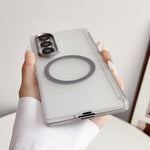 Custodia magnetica satinata con protezione obiettivo per Galaxy Z Fold6 e Fold5