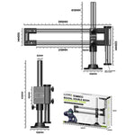 Supporto universale a doppio asse per microscopio Luowei LW-GK02 Titan con sollevamento rotante a 360 gradi., LUOWEI LW-GK02
