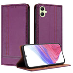 Custodia in ecopelle vegana antigraffio con design a cuciture per Galaxy A35 5G