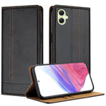 Custodia in ecopelle vegana antigraffio con design a cuciture per Galaxy A35 5G