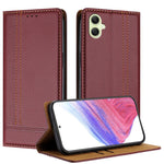 Custodia in ecopelle vegana antigraffio con design a cuciture per Galaxy A35 5G