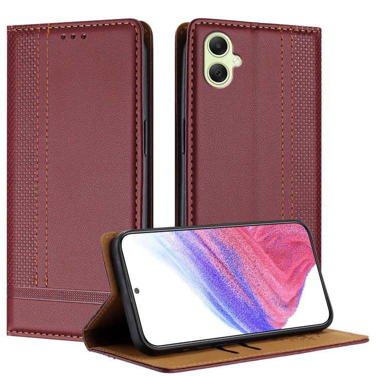 Custodia in ecopelle vegana antigraffio con design a cuciture per Galaxy A35 5G