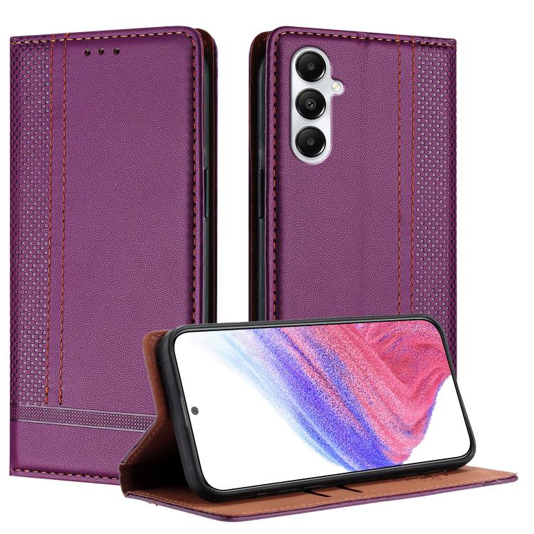 Custodia in ecopelle vegana antigraffio con design a cuciture per Galaxy A35 5G