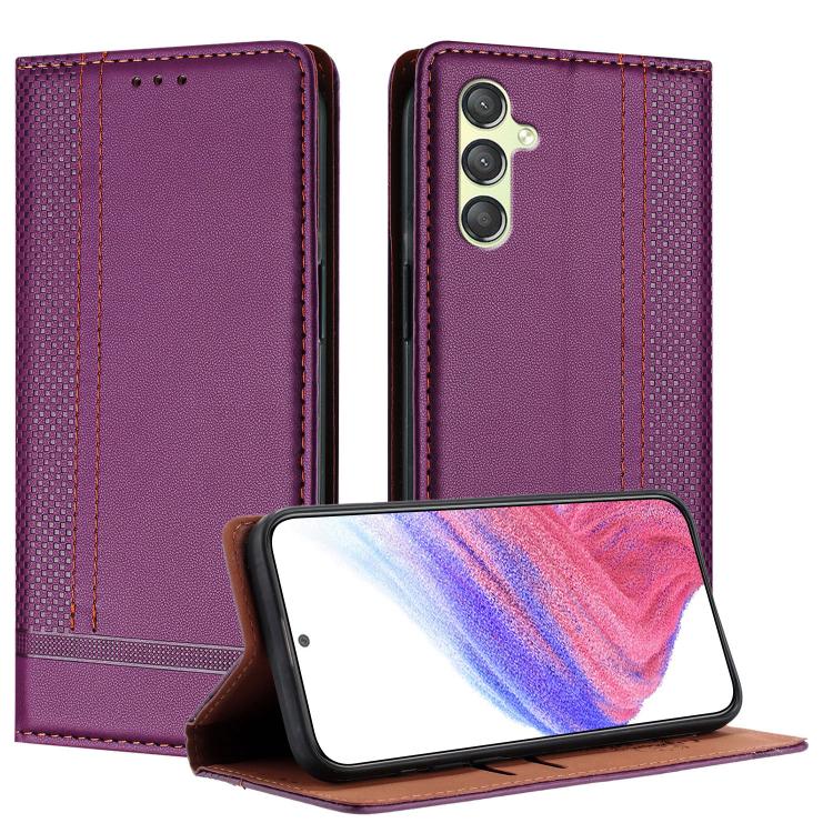 Custodia in ecopelle vegana antigraffio con design a cuciture per Galaxy A25 5G