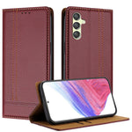 Custodia in ecopelle vegana antigraffio con design a cuciture per Galaxy A25 5G