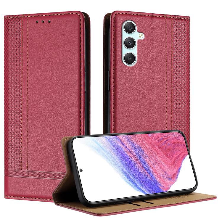 Custodia in ecopelle vegana antigraffio con design a cuciture per Galaxy A25 5G