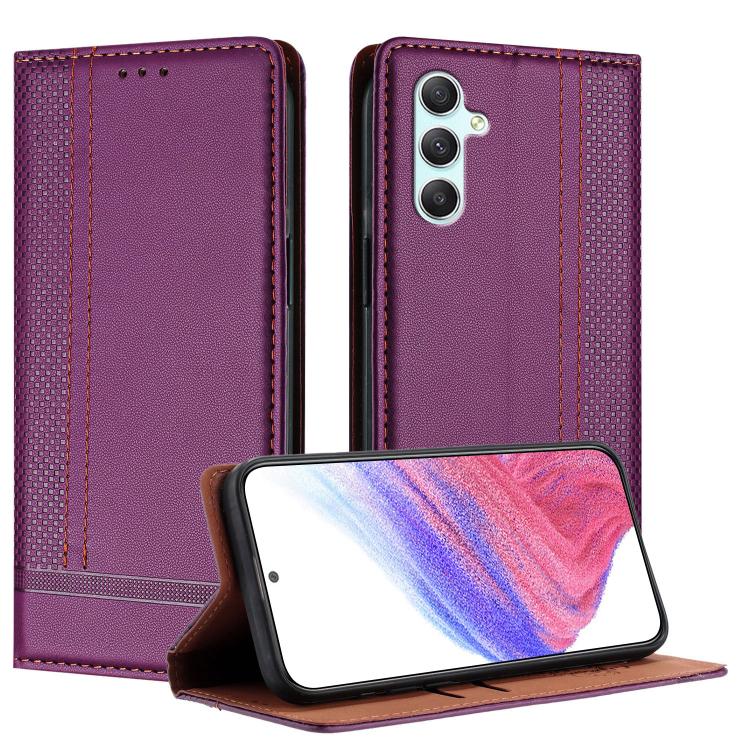Custodia in ecopelle vegana antigraffio con design a cuciture per Galaxy A25 5G