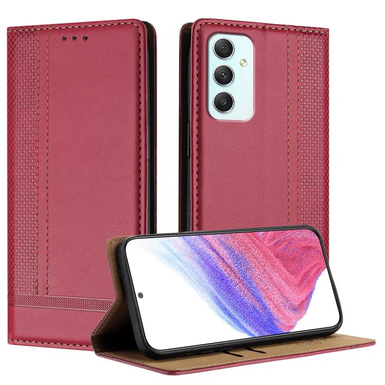Custodia in ecopelle vegana antigraffio con design a cuciture per Galaxy A35 5G