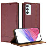 Custodia in ecopelle vegana antigraffio con design a cuciture per Galaxy A35 5G